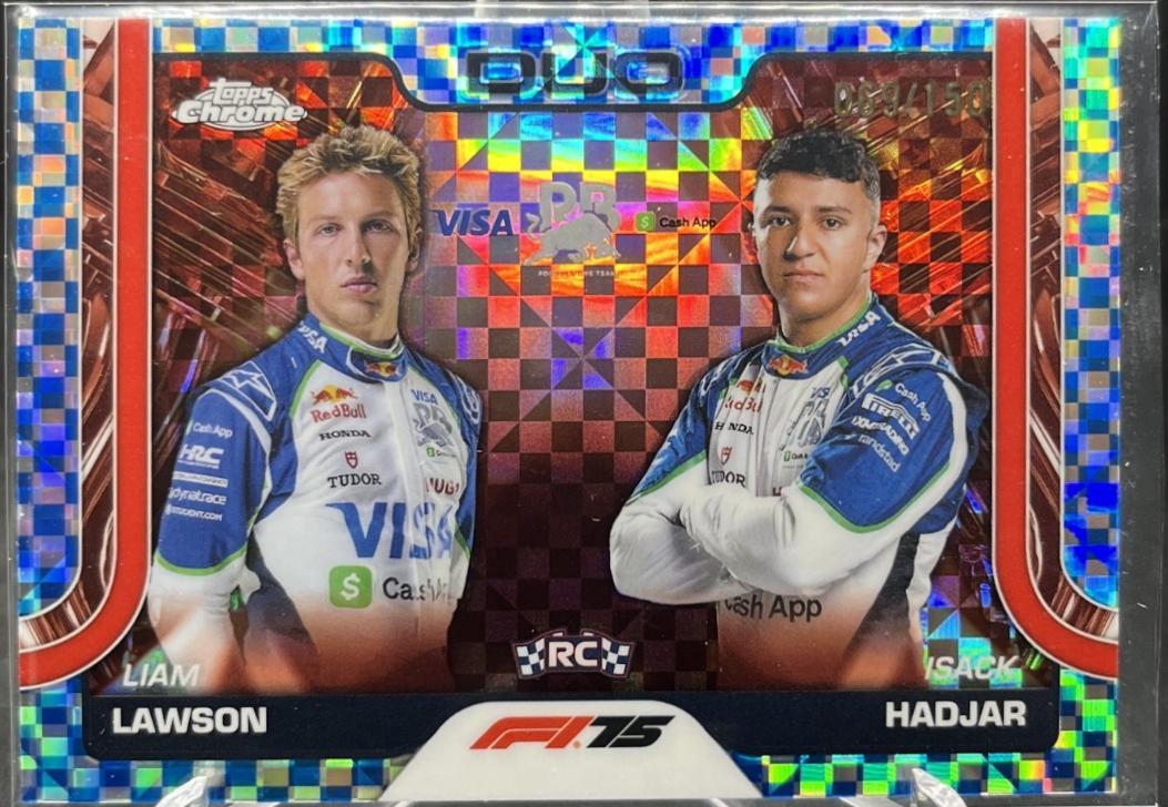 Liam Lawson / Isack Hadjar [Blue Checker Flag Refractor] #169