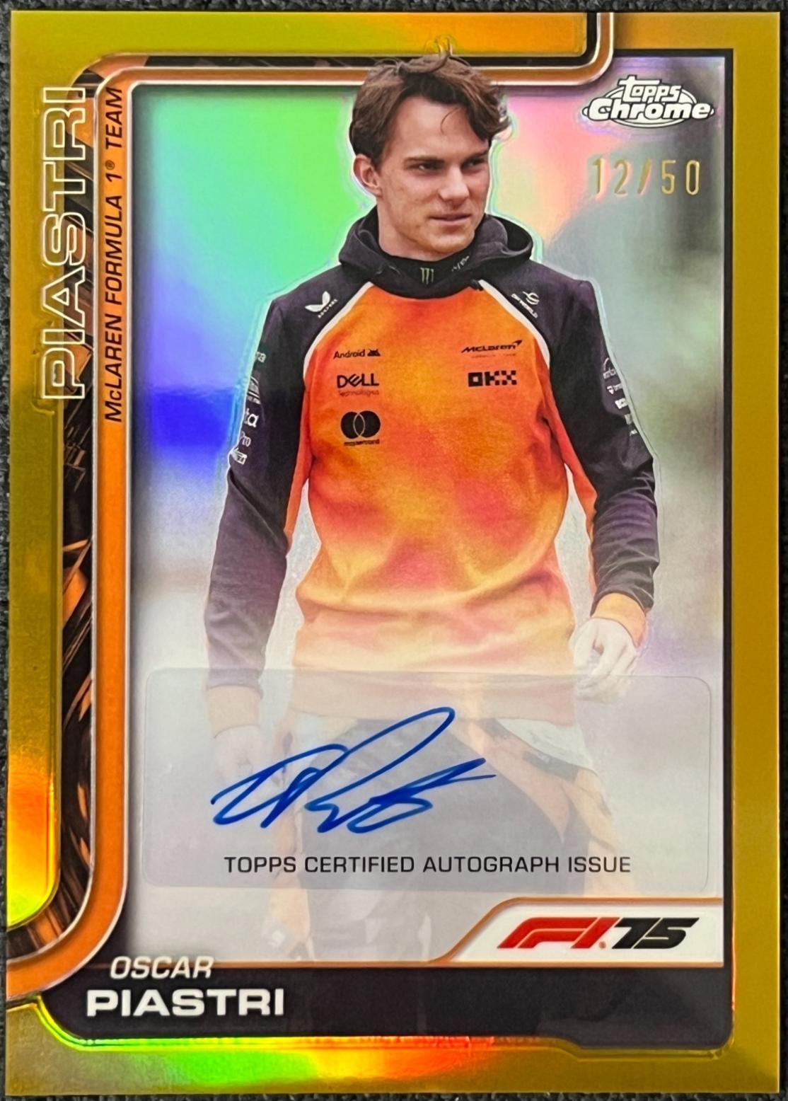 Oscar Piastri [Gold Refractor] #CAC-PIA