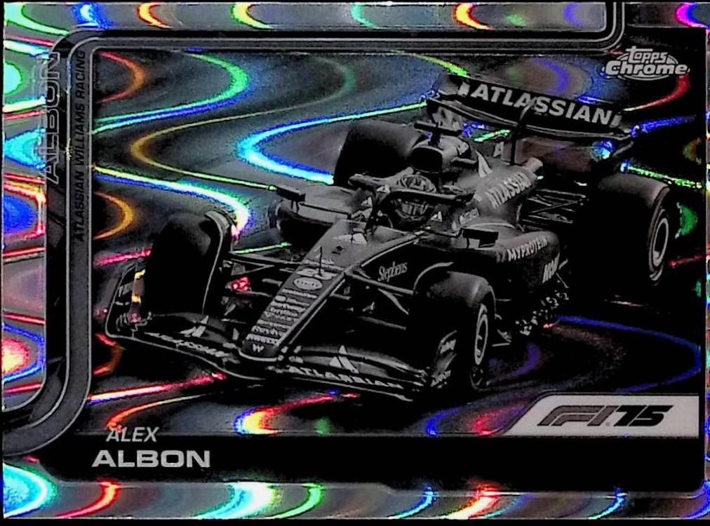 Alex Albon [Black White RayWave Refractor] #89