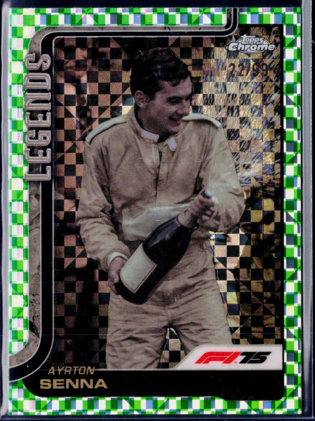 Ayrton Senna [Green Checker Flag Refractor] #162