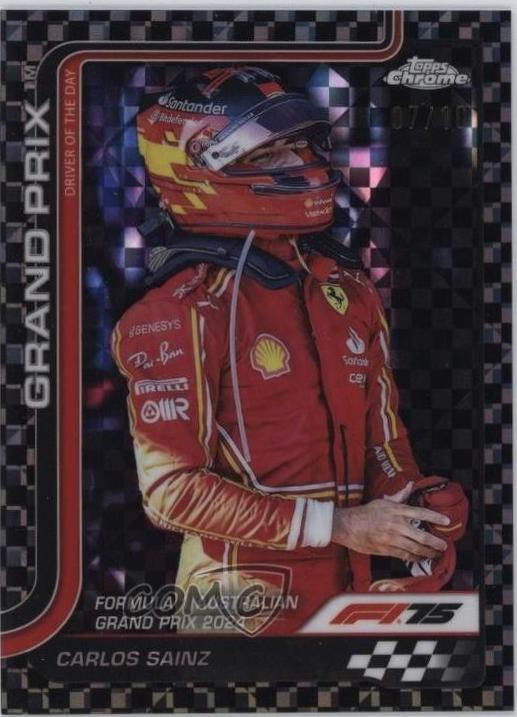 Carlos Sainz [Black Checker Flag Refractor] #124