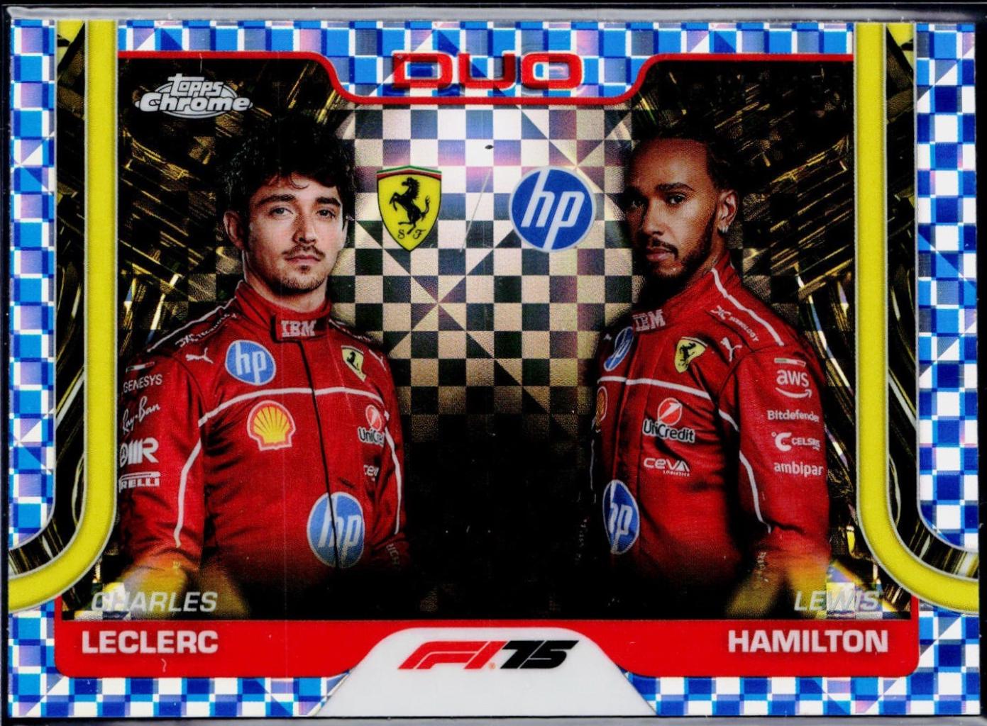 Charles Leclerc / Lewis Hamilton [Blue Checker Flag Refractor] #165