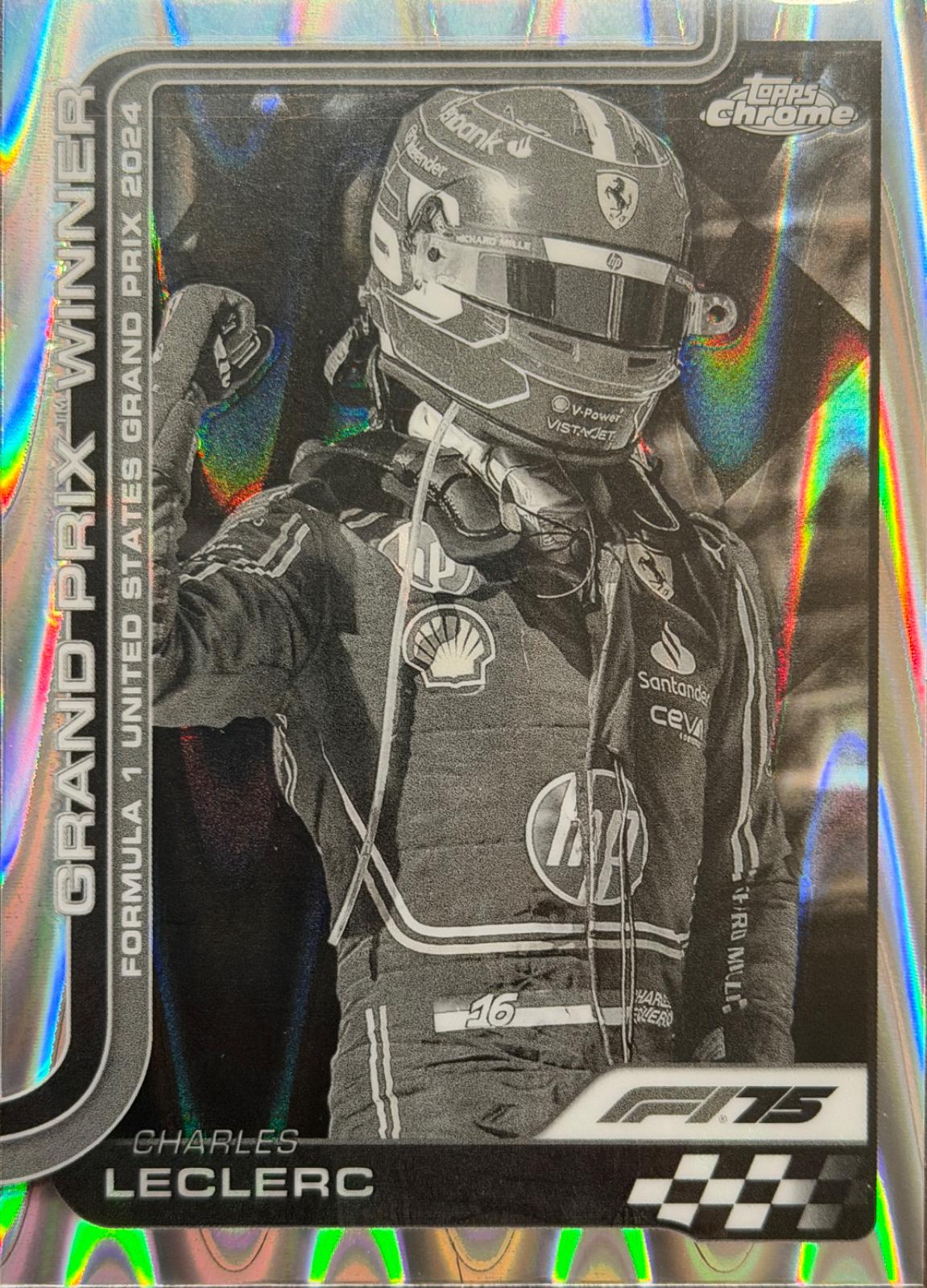 Charles Leclerc [Black White RayWave Refractor] #111