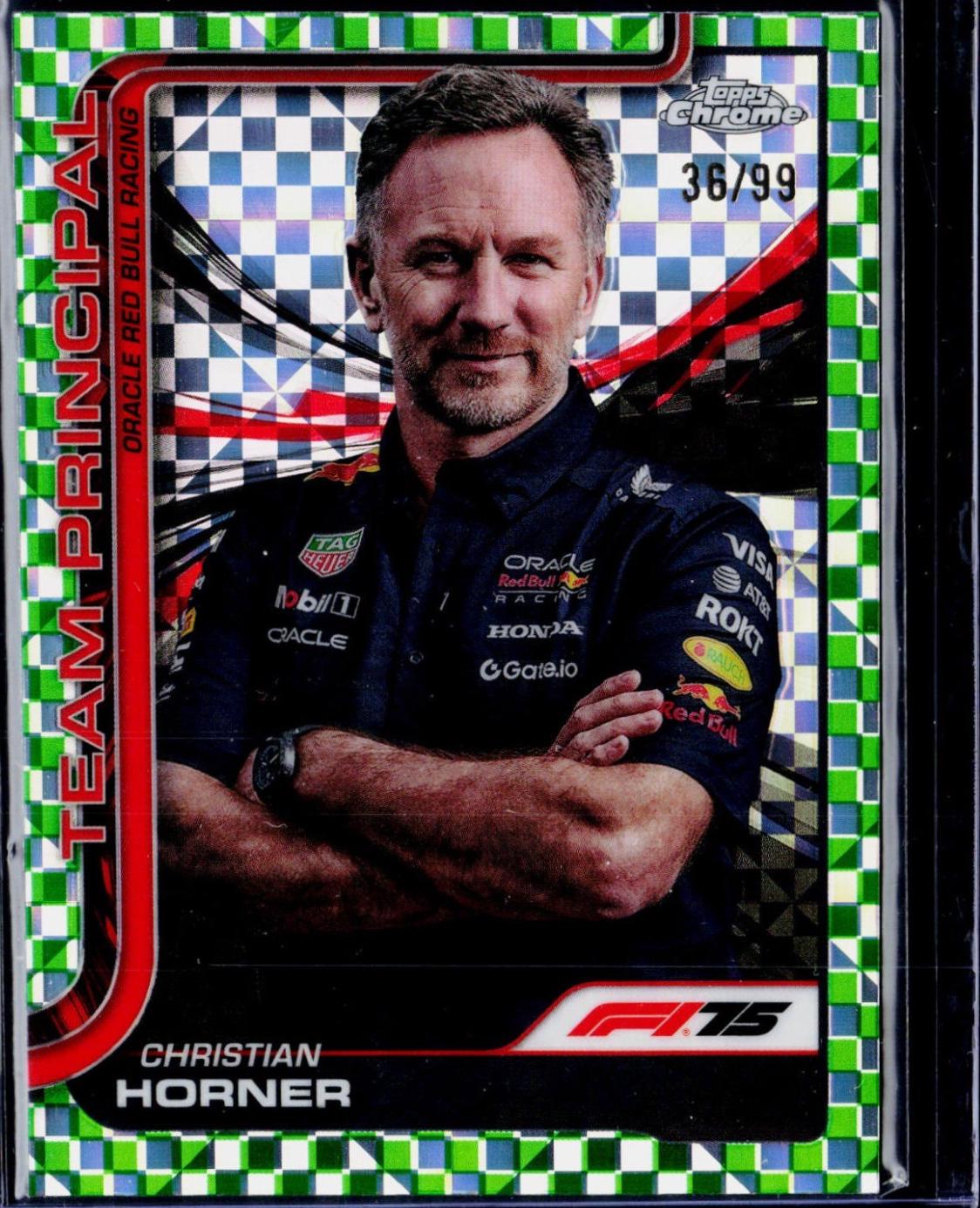 Christian Horner [Green Checker Flag Refractor] #192