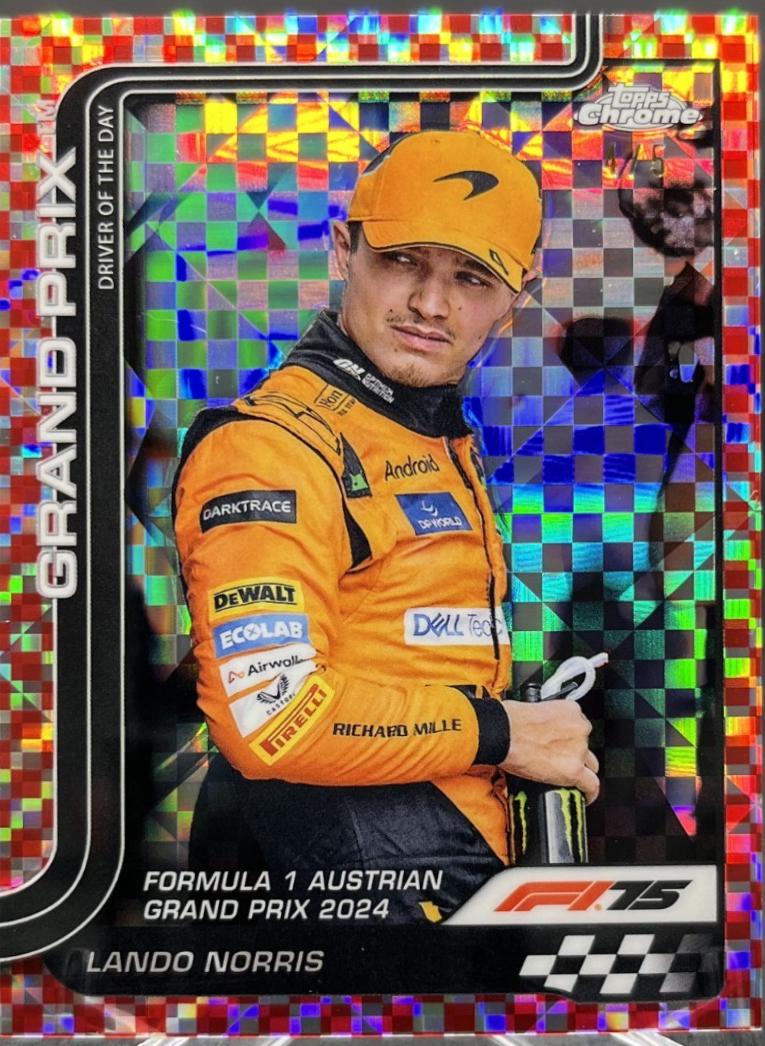 Lando Norris [Red Checker Flag Refractor] #132