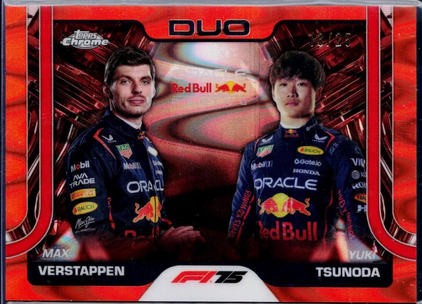 Max Verstappen / Yuki Tsunoda [Orange RayWave Refractor] #164