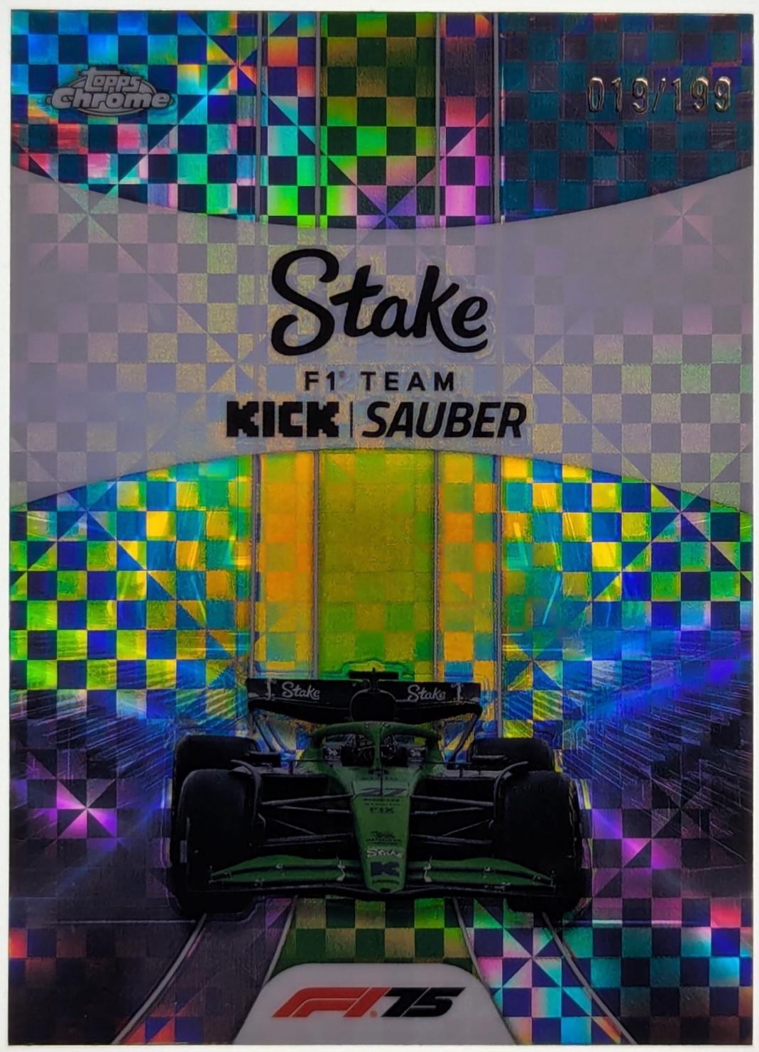 Stake F1 Team KICK Sauber [Aqua Checker Flag Refractor] #183
