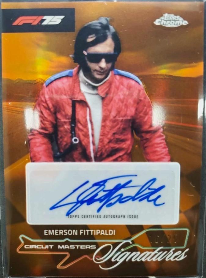 Emerson Fittipaldi [Orange Refractor] #CMS-FIT
