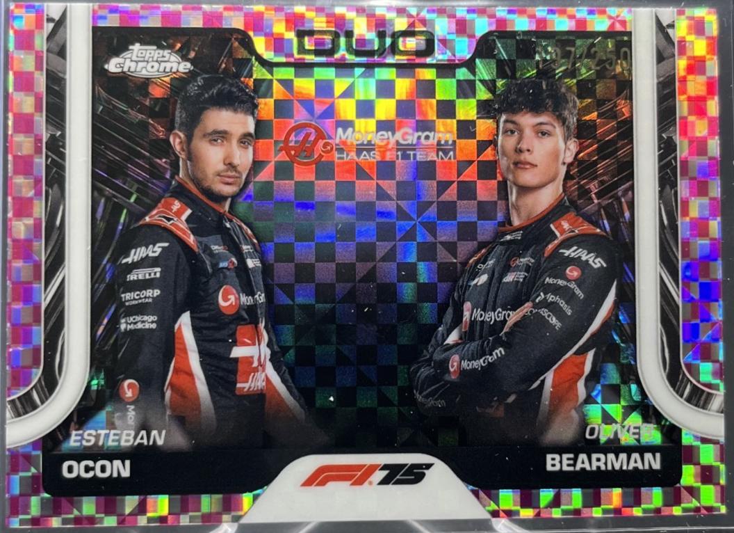 Esteban Ocon / Oliver Bearman [Pink Checker Flag Refractor] #170