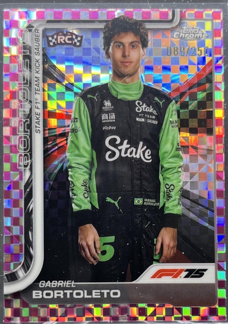 Gabriel Bortoleto [Pink Checker Flag Refractor] #20