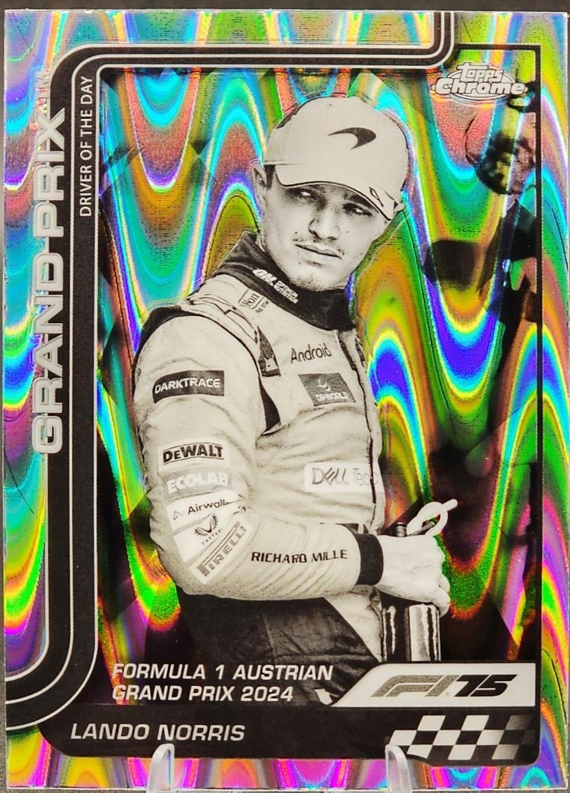 Lando Norris [Black White RayWave Refractor] #132