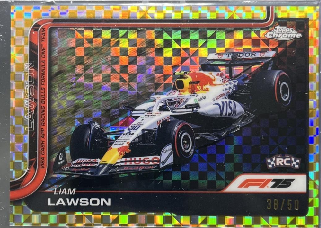 Liam Lawson [Gold Checker Flag Refractor] #83