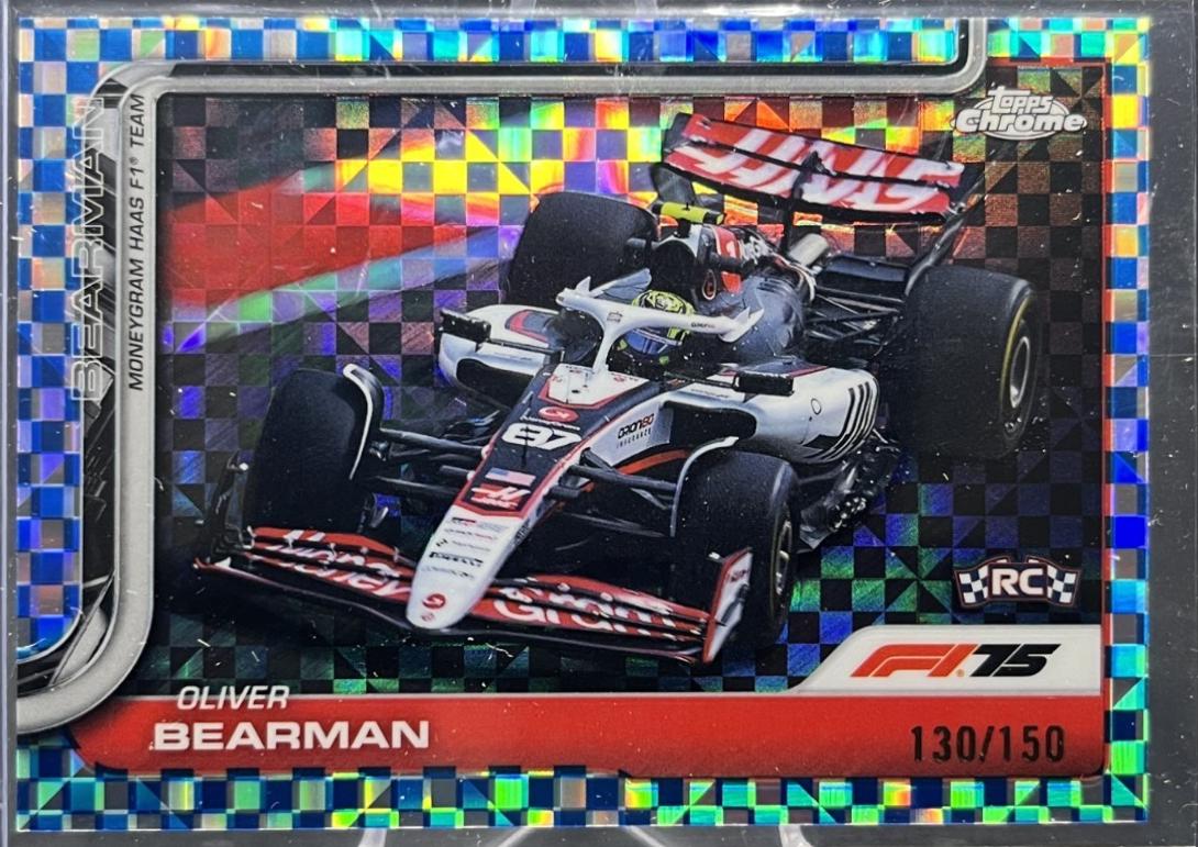 Oliver Bearman [Blue Checker Flag Refractor] #86