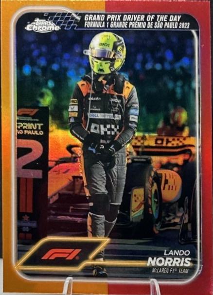 Lando Norris [Orange Red Refractor] #178