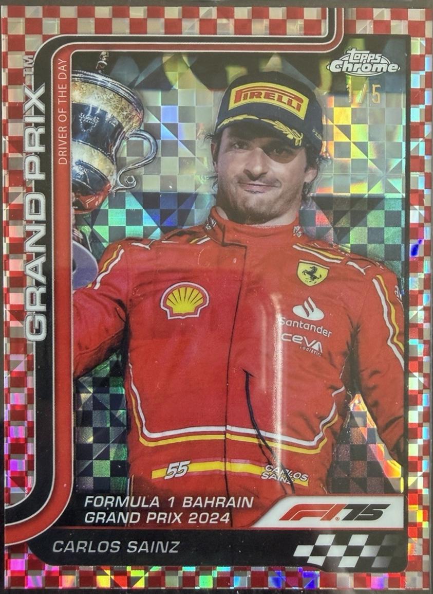 Carlos Sainz [Red Checker Flag Refractor] #122