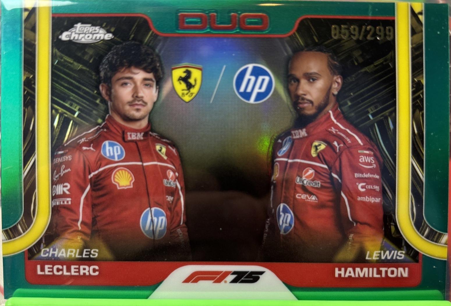 Charles Leclerc / Lewis Hamilton [Teal Refractor] #165