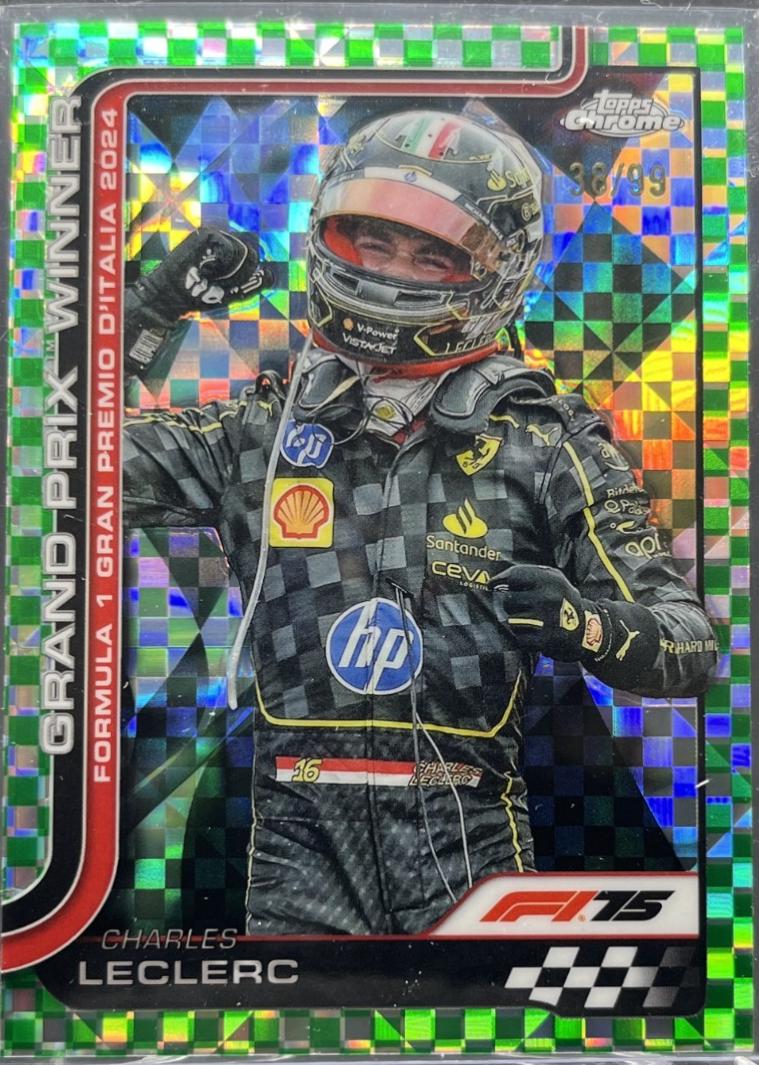 Charles Leclerc [Green Checker Flag Refractor] #108