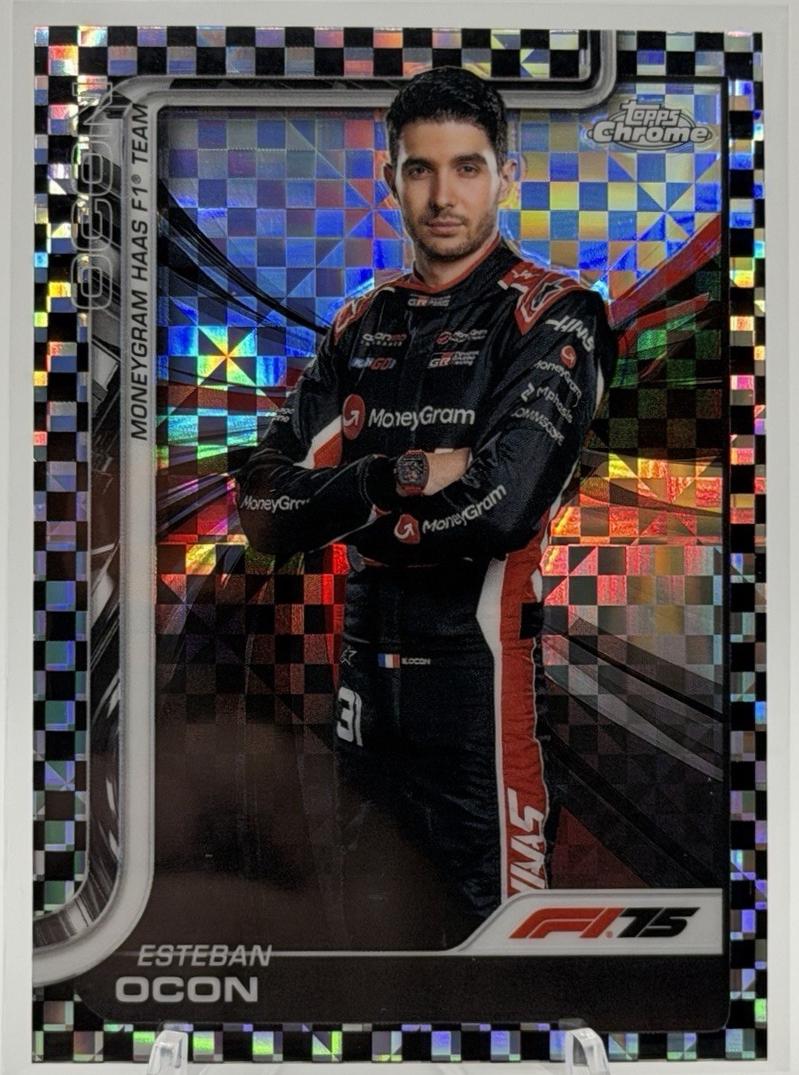 Esteban Ocon [Black Checker Flag Refractor] #13