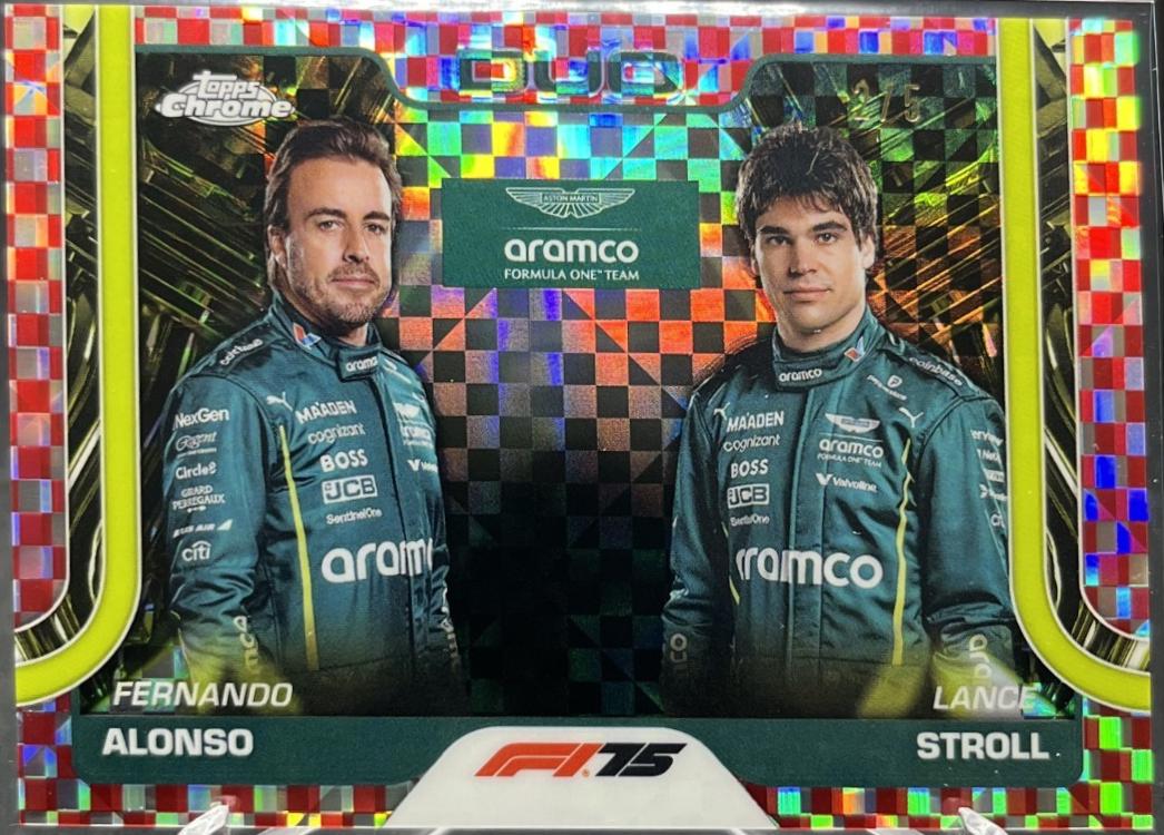 Fernando Alonso / Lance Stroll [Red Checker Flag Refractor] #168