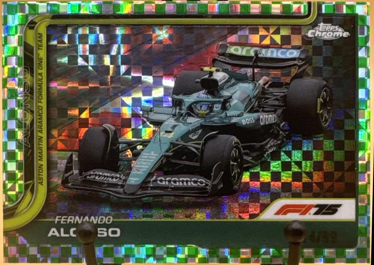 Fernando Alonso [Green Checker Flag Refractor] #81