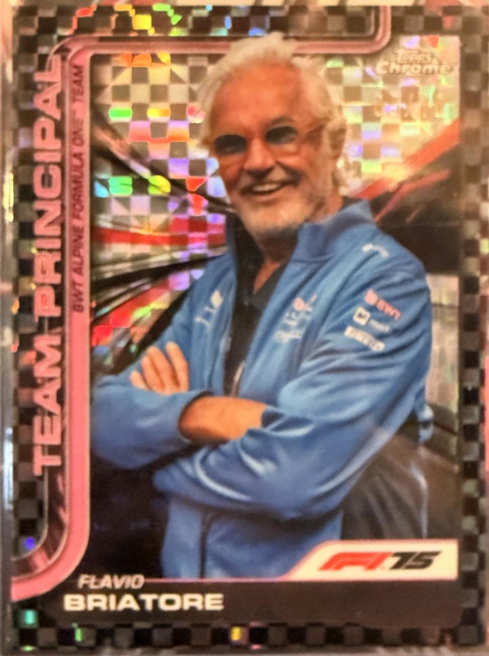 Flavio Briatore [Black Checker Flag Refractor] #199