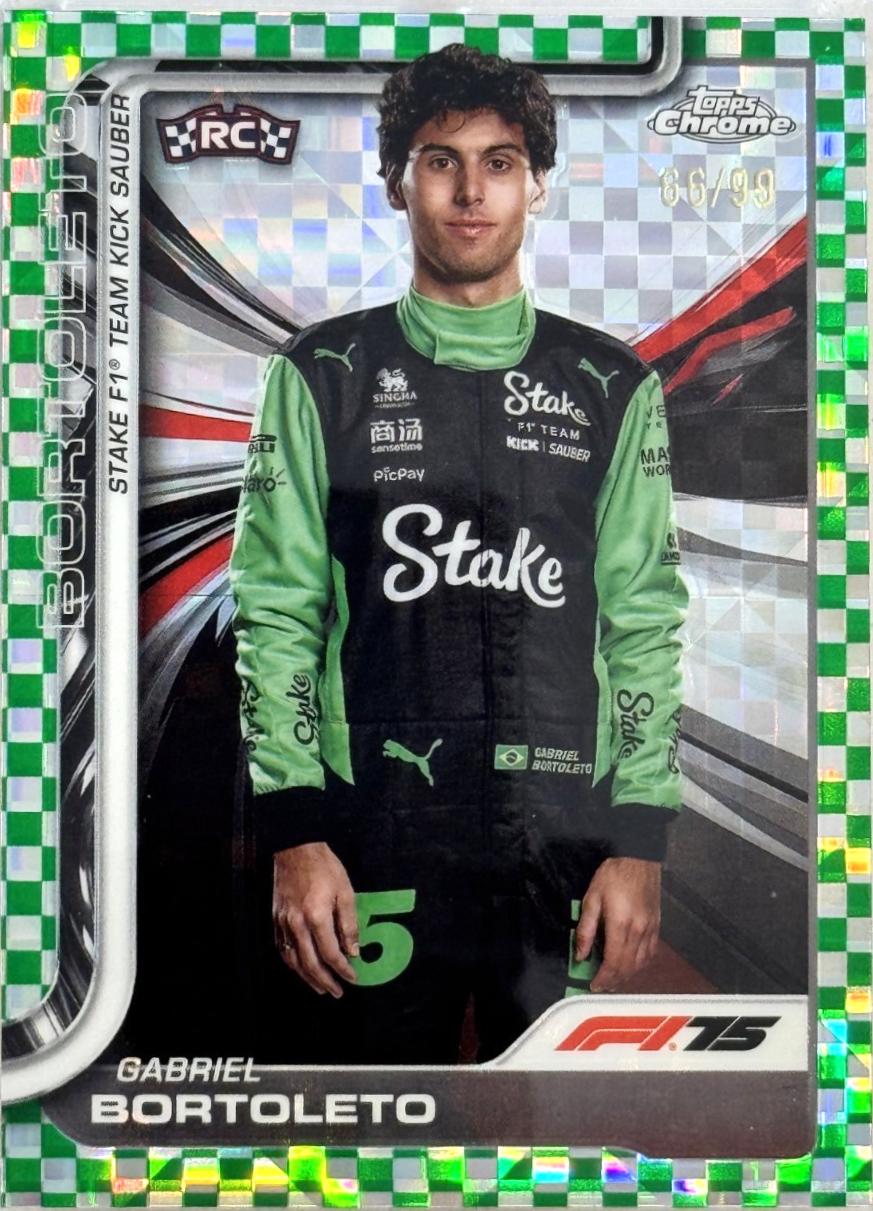Gabriel Bortoleto [Green Checker Flag Refractor] #20