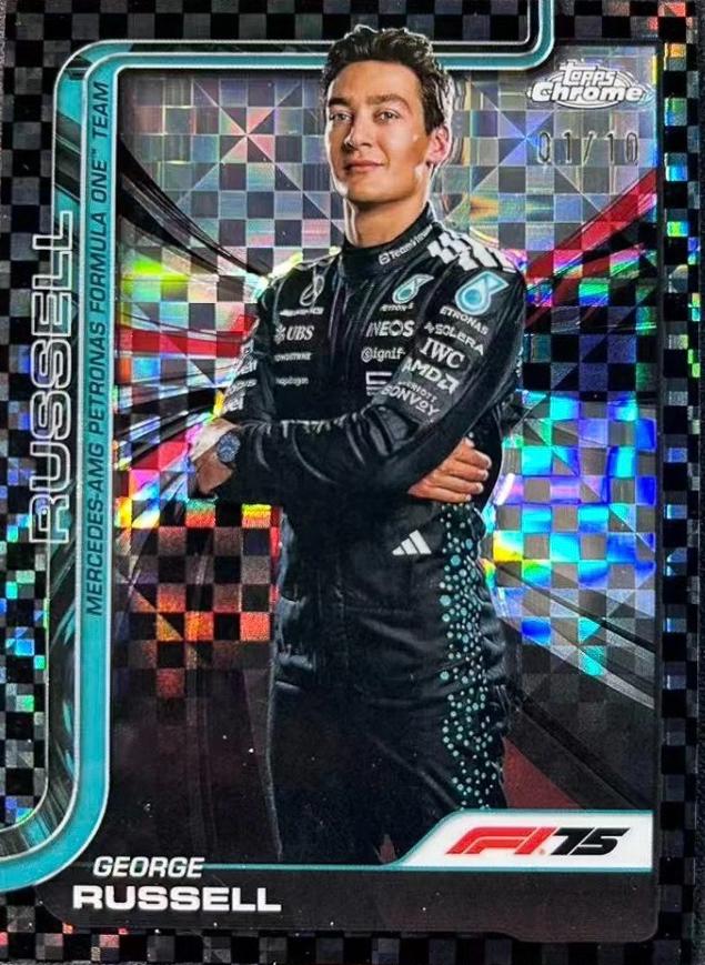 George Russell [Black Checker Flag Refractor] #7