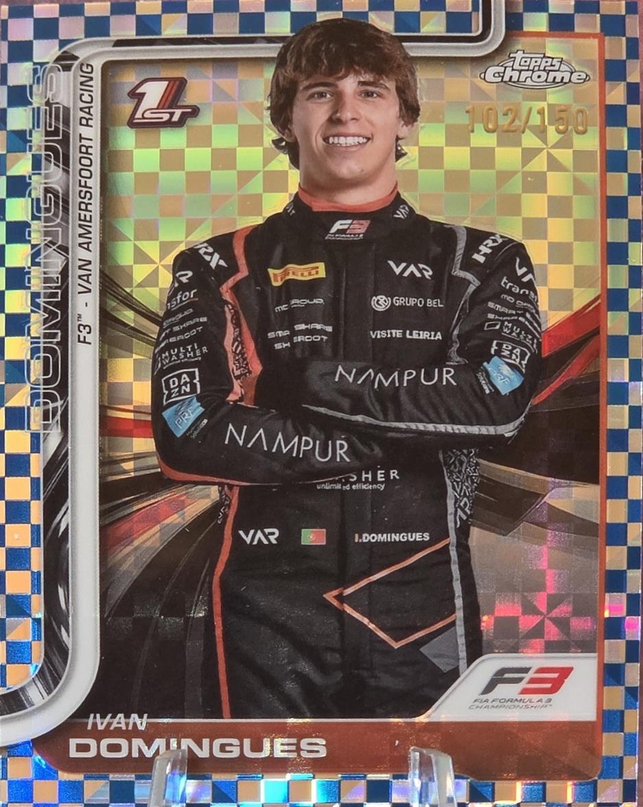 Ivan Domingues [Blue Checker Flag Refractor] #60