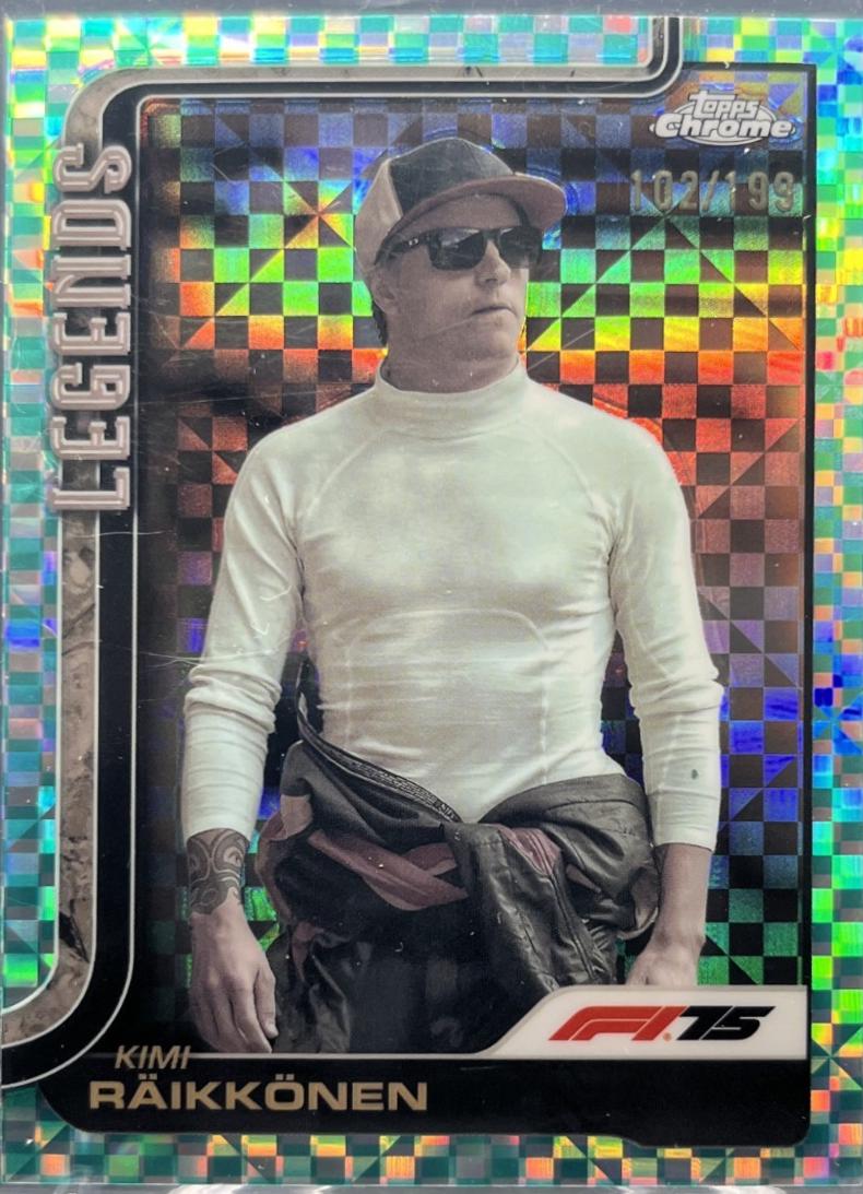 Kimi Raikkonen [Aqua Checker Flag Refractor] #157