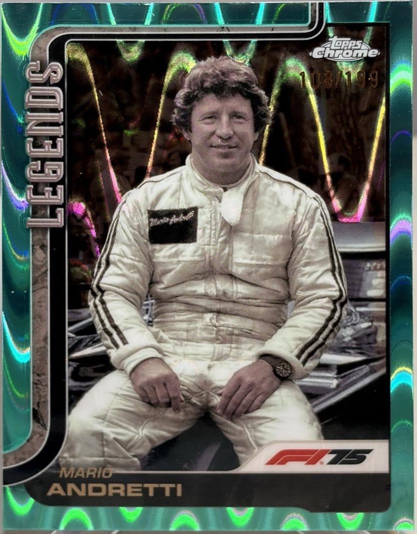 Mario Andretti [Aqua Raywave Refractor] #161