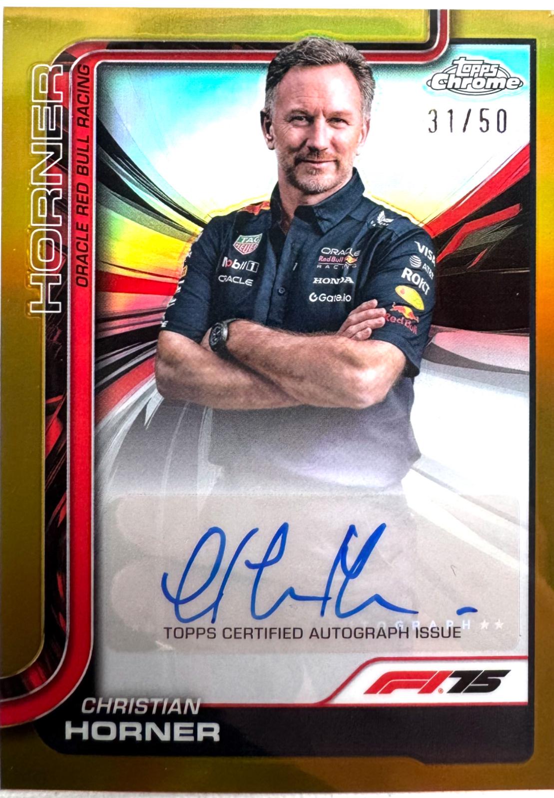 Christian Horner [Gold Refractor] #CAC-HOR