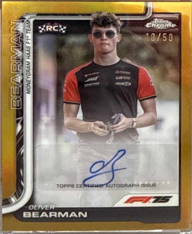 Oliver Bearman [Gold Refractor] #CAC-BEA