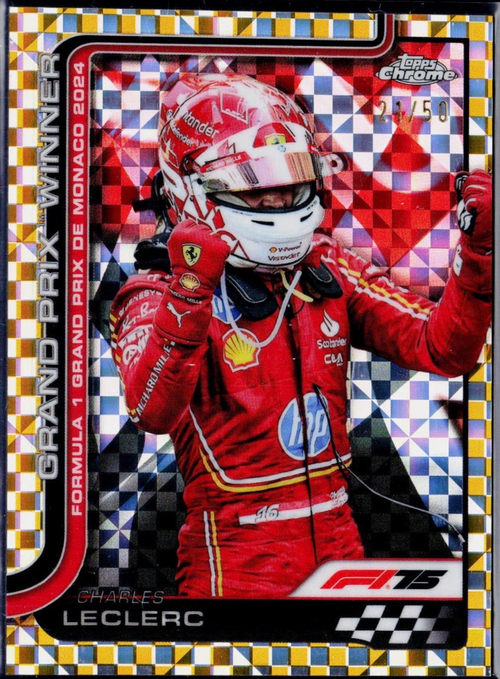 Charles Leclerc [Gold Checker Flag Refractor] #100