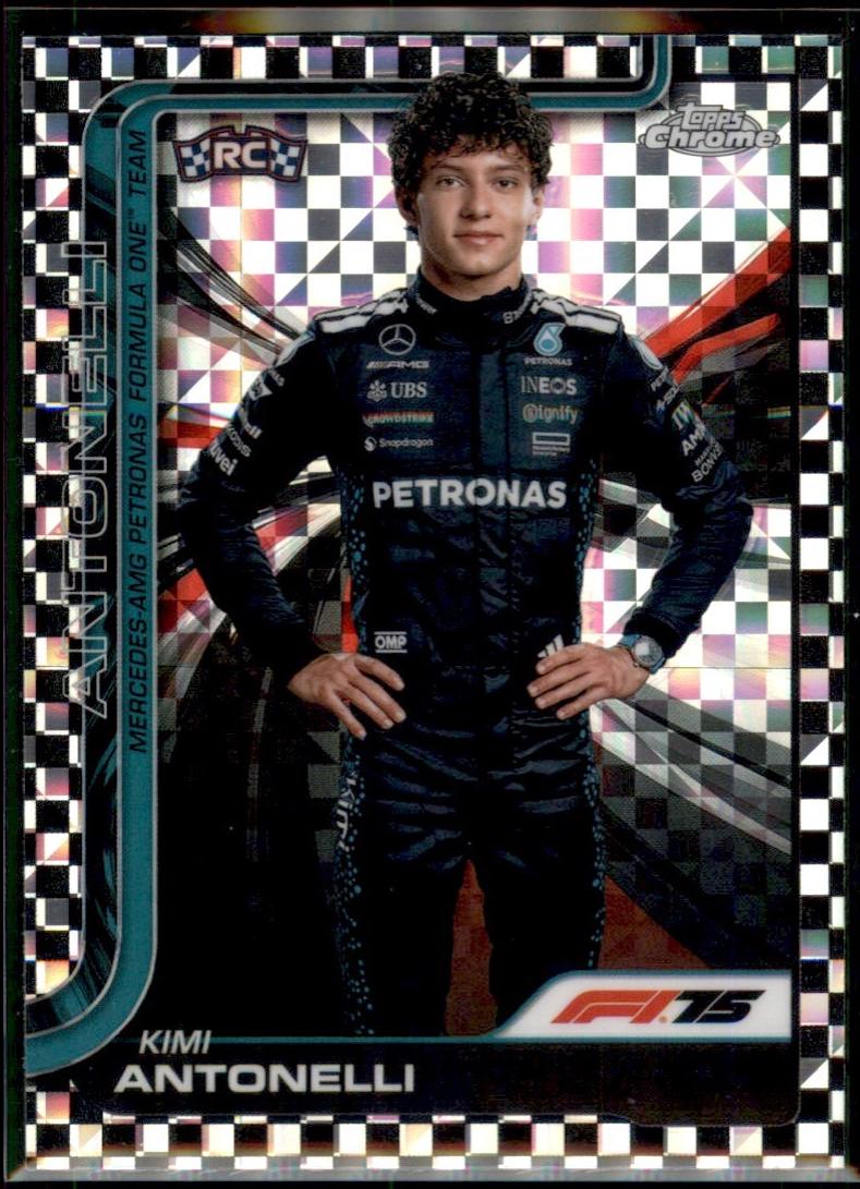 Kimi Antonelli [Black Checker Flag Refractor] #8