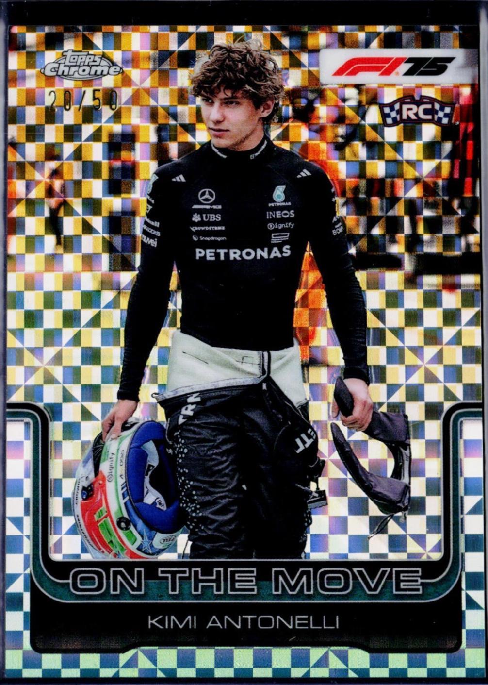 Kimi Antonelli [Gold Checker Flag Refractor] #185