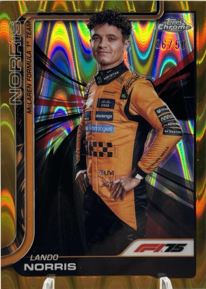 Lando Norris [Gold RayWave Refractor] #5