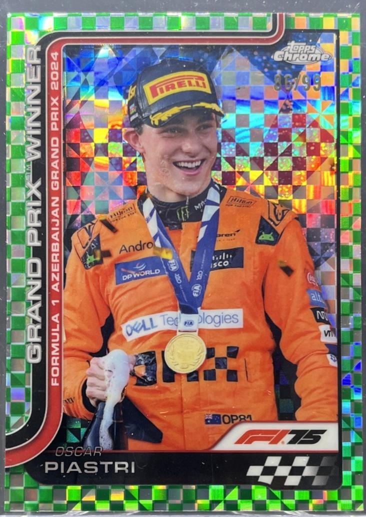 Oscar Piastri [Green Checker Flag Refractor] #109