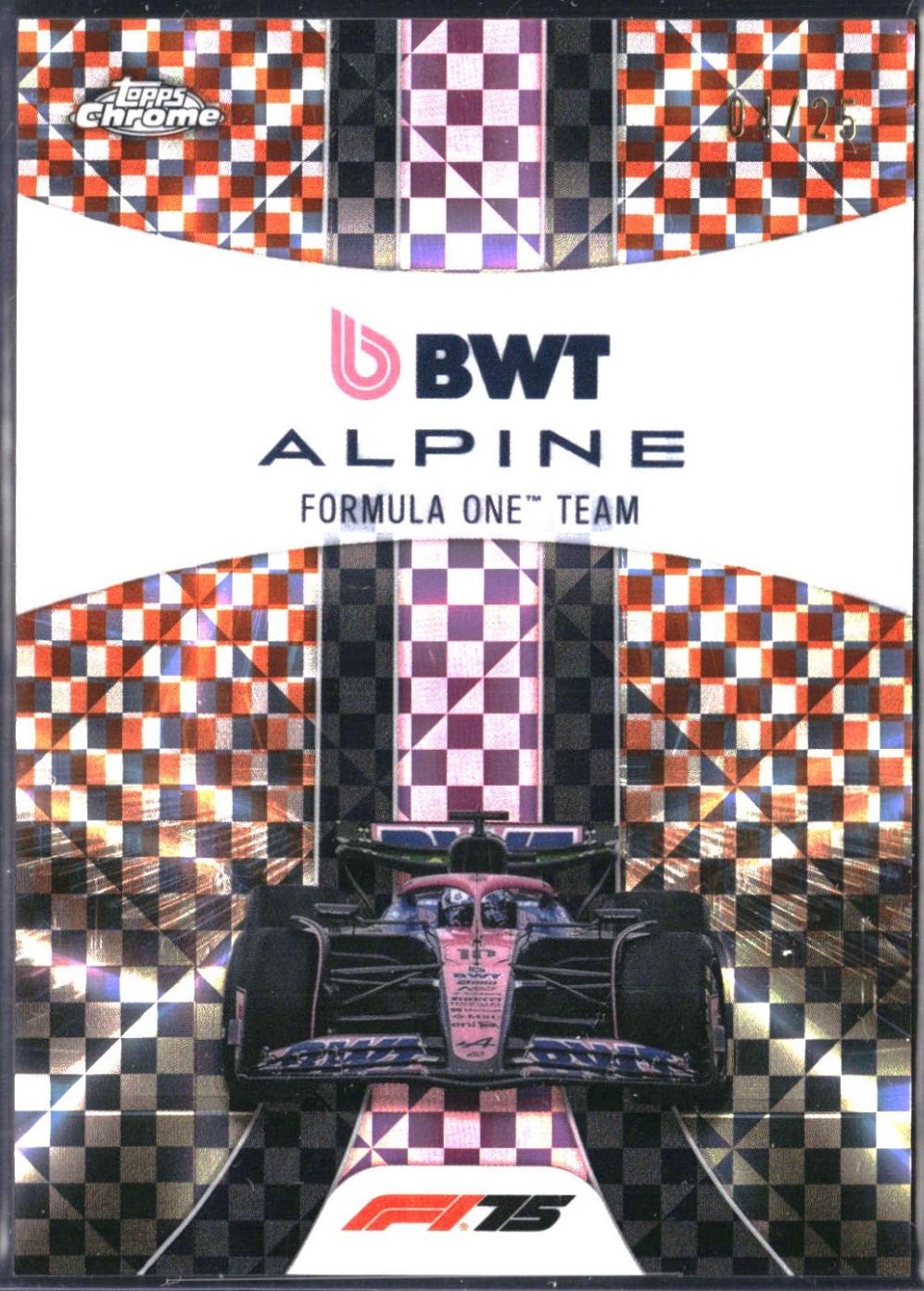 BWT Alpine F1 Team [Orange Checker Flag Refractor] #181