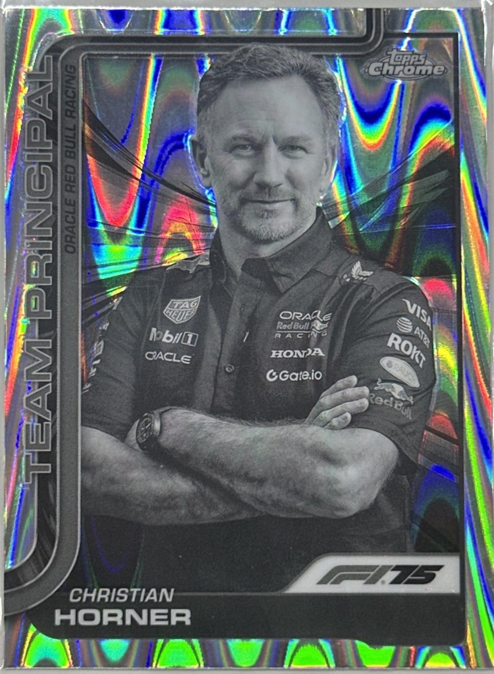 Christian Horner [Black White RayWave Refractor] #192