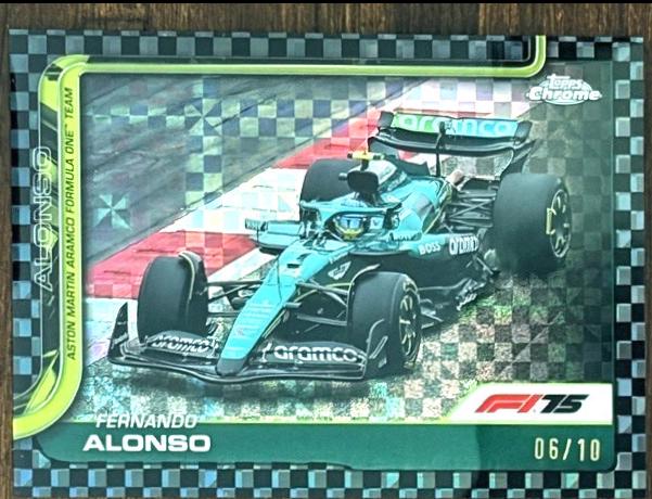 Fernando Alonso [Black Checker Flag Refractor] #81