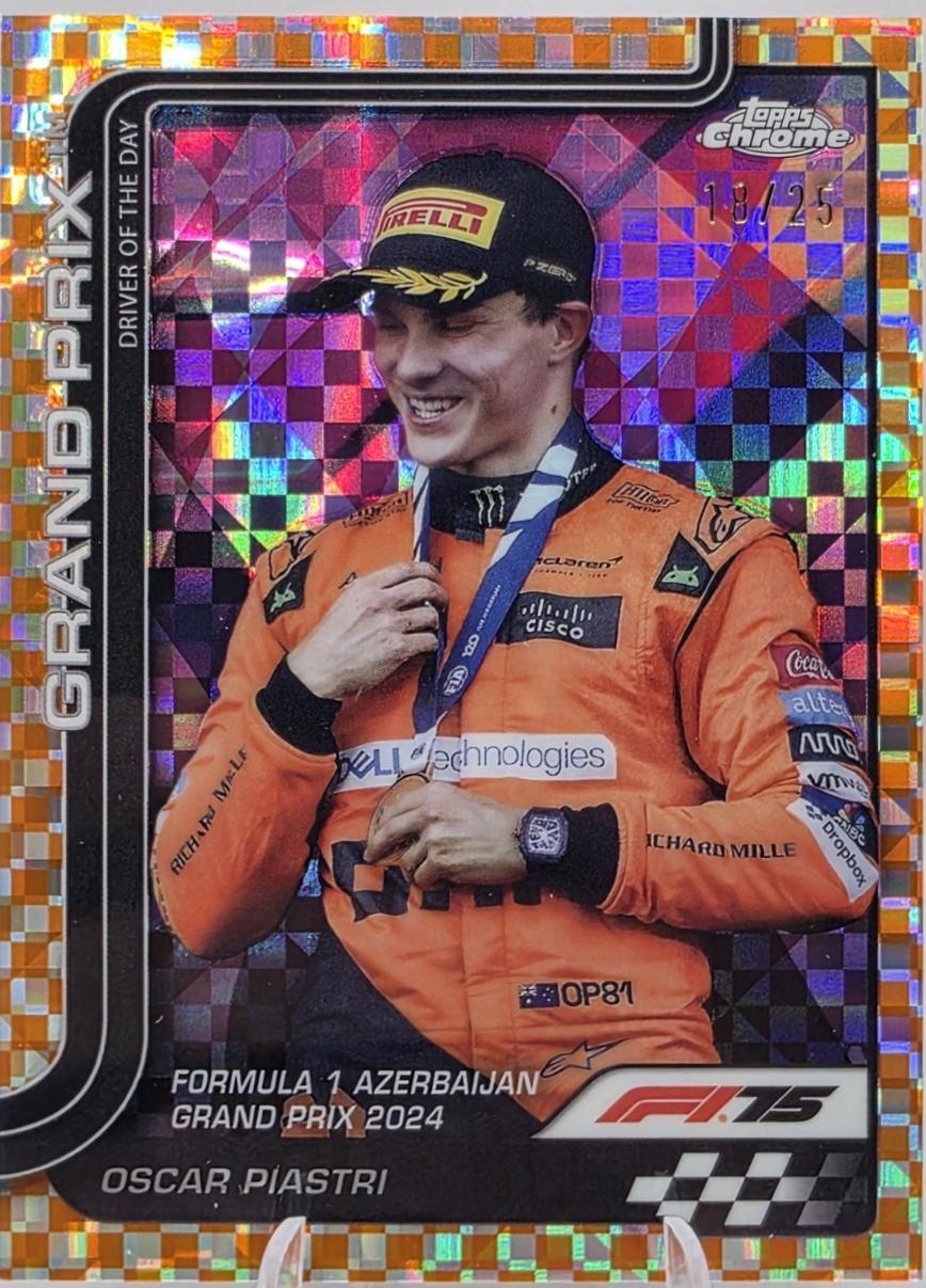 Oscar Piastri [Orange Checker Flag Refractor] #138