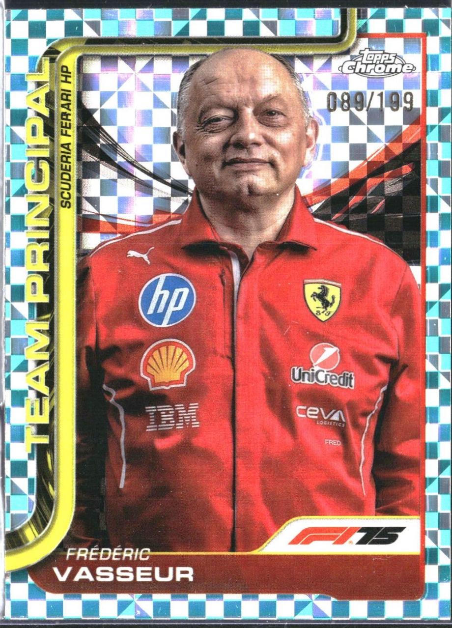 Frederic Vasseur [Aqua Checker Flag Refractor] #193