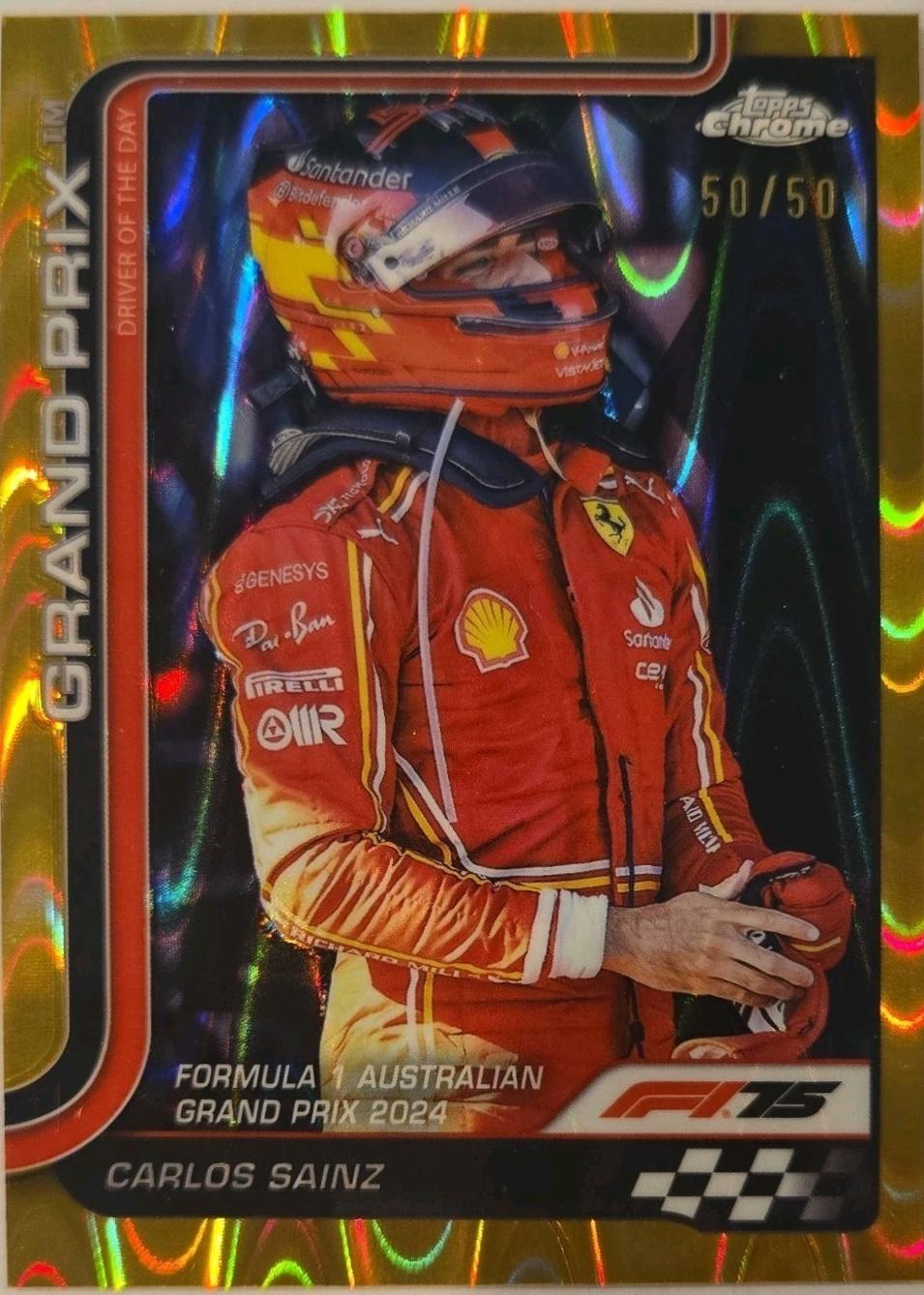 Carlos Sainz [Gold RayWave Refractor] #124