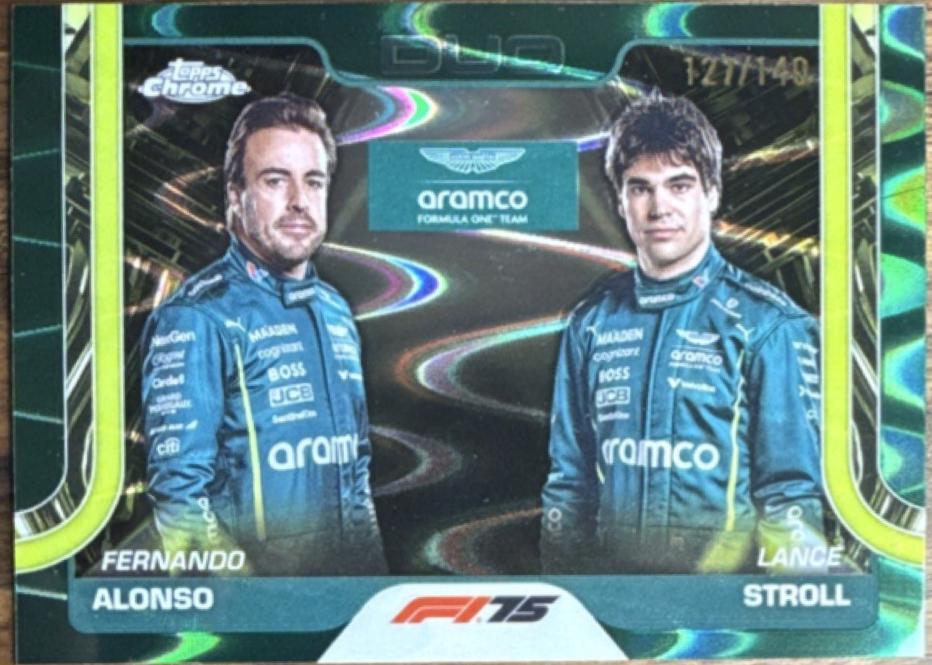 Fernando Alonso / Lance Stroll [Green RayWave Refractor] #168