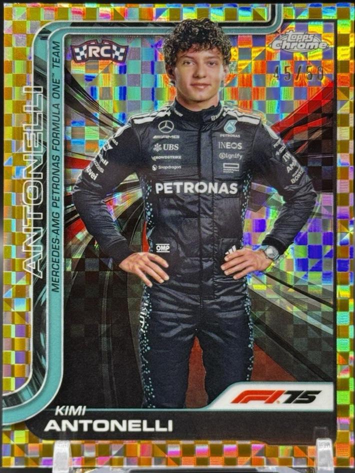 Kimi Antonelli [Gold Checker Flag Refractor] #8