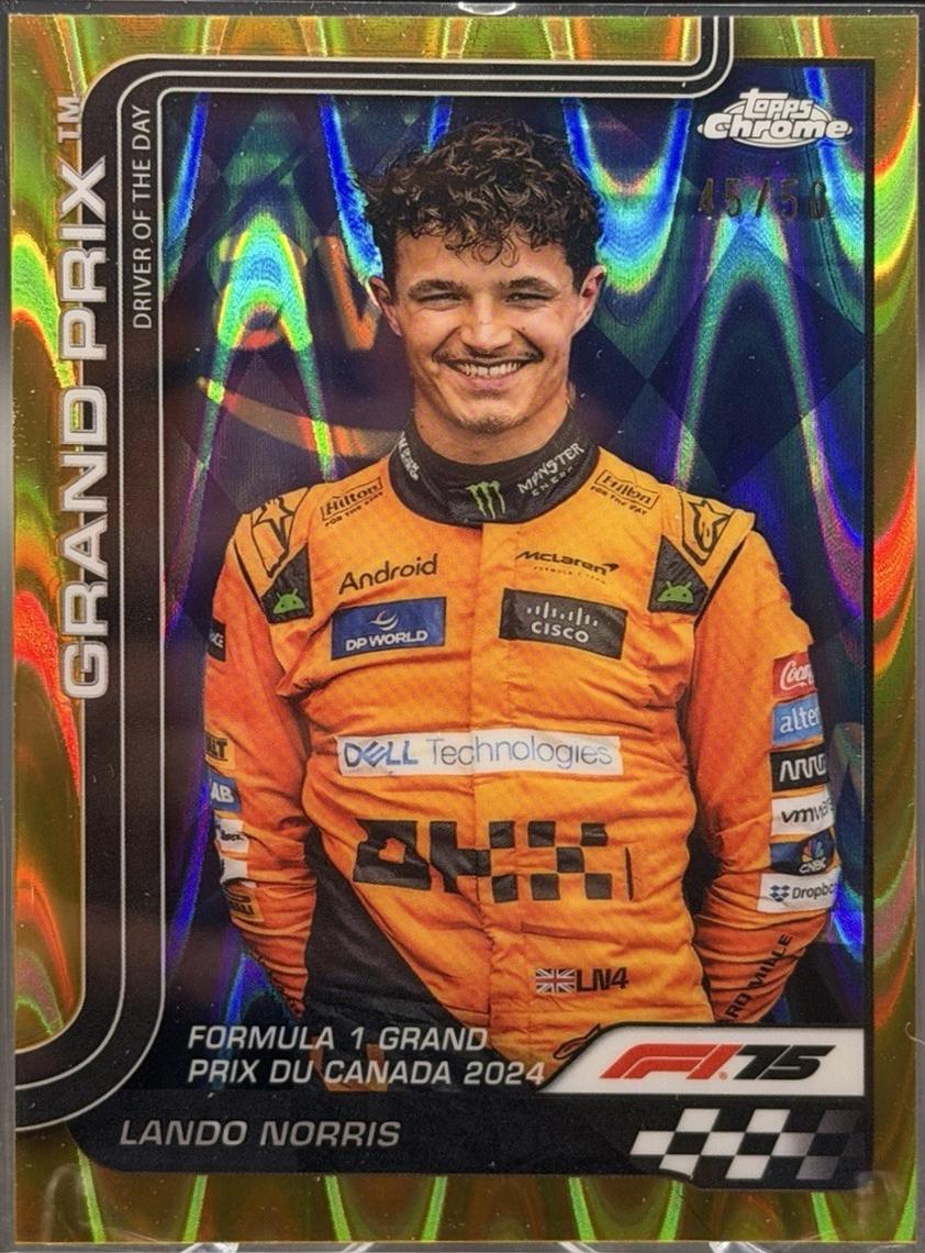 Lando Norris [Gold RayWave Refractor] #130