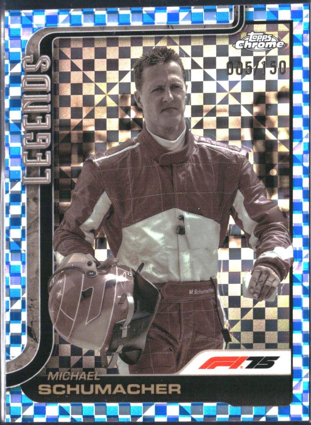 Michael Schumacher [Blue Checker Flag Refractor] #158