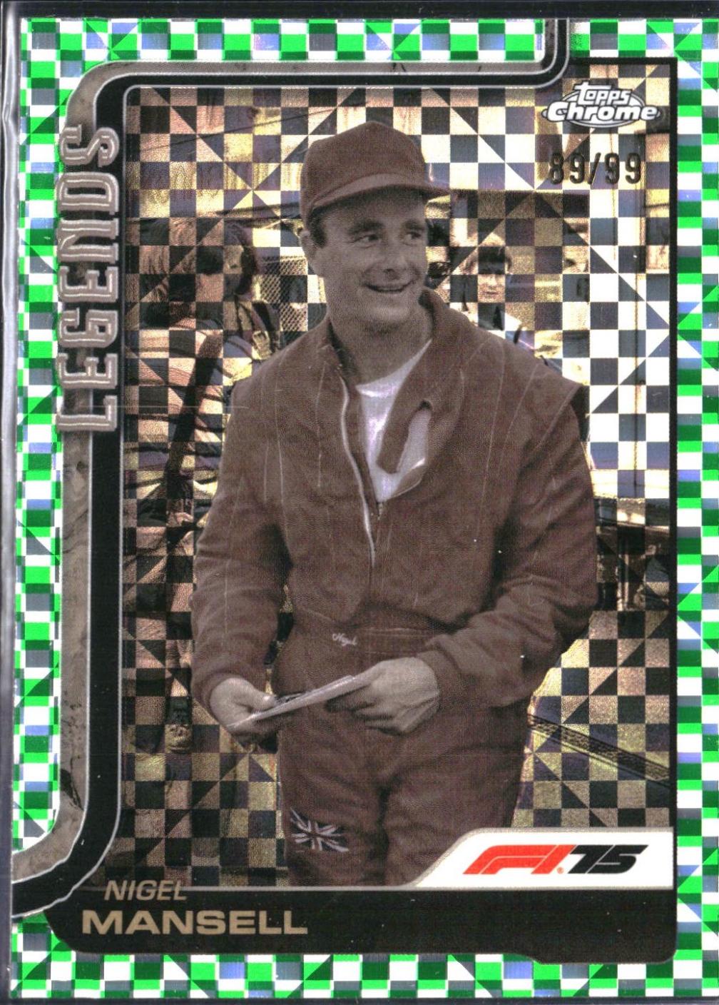 Nigel Mansell [Green Checker Flag Refractor] #160
