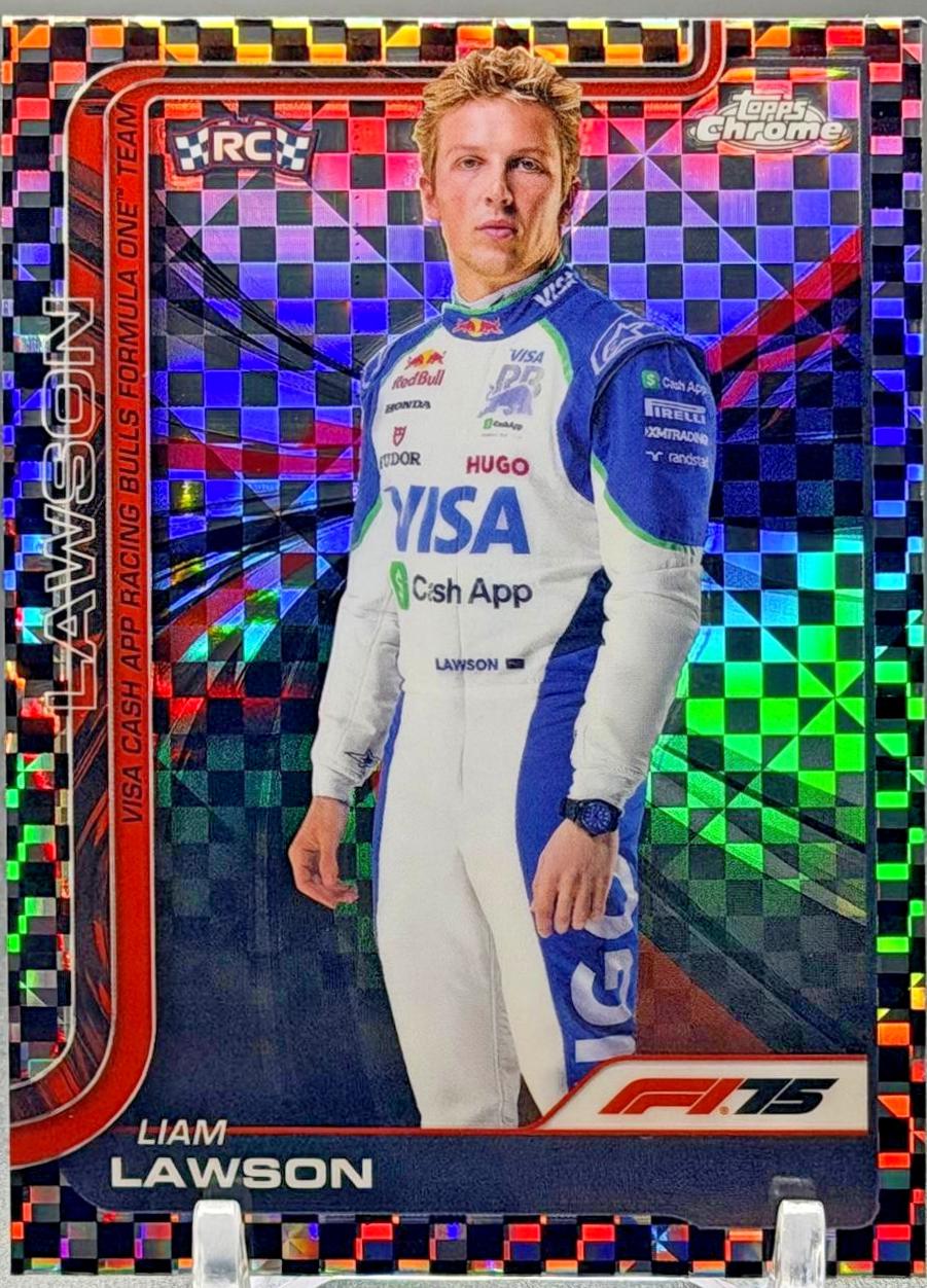 Liam Lawson [Black Checker Flag Refractor] #11
