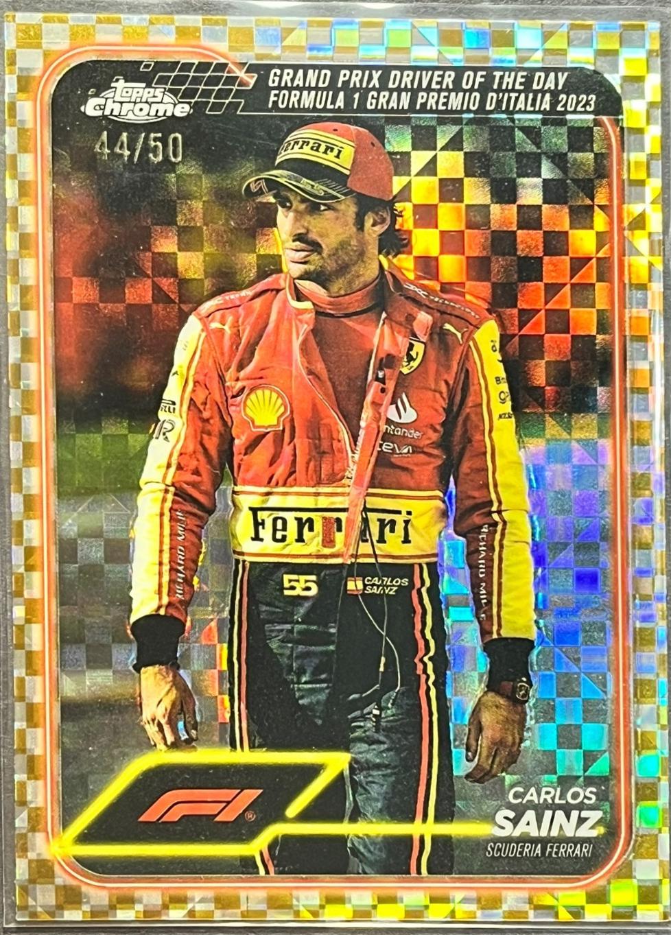 Carlos Sainz [Checker Flag Gold Refractor] #172
